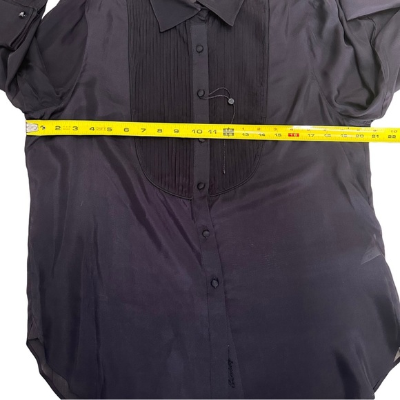 Robert Graham Black Silk Blend Marina Tuxedo Shirt SZ XL Sheer Luxury NWOT READ - Picture 7 of 10